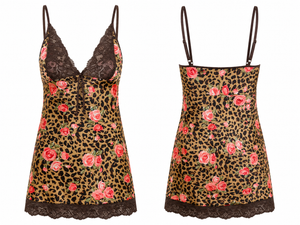 Leopard Rose Baby Doll Lounger