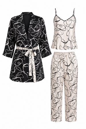 Noir Sketch Three-Piece Lounge Set