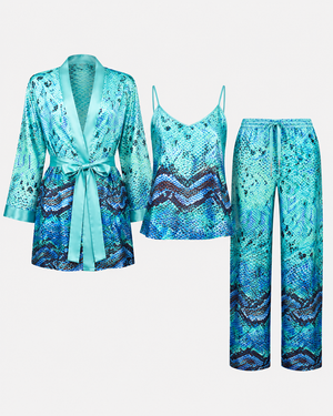 Ocean Spell Coastal Satin 3-Piece Lounge Set