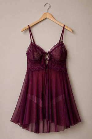 Midnight Plum Romance Babydoll