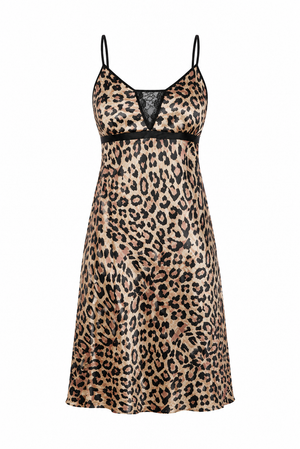 Midnight Prowl Satin Nightgown & Robe Set