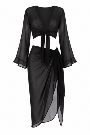 The Luna-bay black beach wrap n sarong