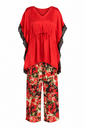 Scarlet Reverie Kaftan Night Suit