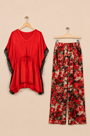 Scarlet Reverie Kaftan Night Suit