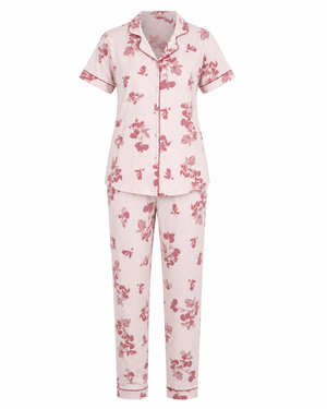 Rosé Garden Cotton Pajama Set