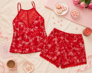 Scarlet Blossom Dream Cami Set