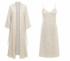 Ivory Whisper Satin Robe Set