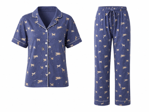 Puppy Parade Pajama Set Mauve