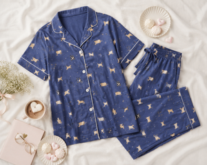 Puppy Parade Pajama Set Mauve