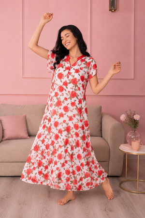 Blooming Grace Layered Night Gown
