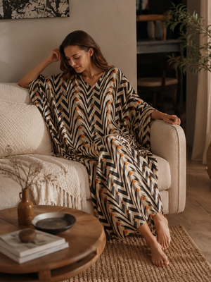 Desert Mirage Satin Kaftan