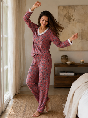 Rosewood Dreams Modal Pajama Set