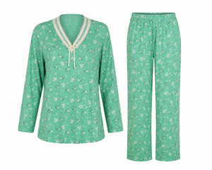 Mint Blossom Rayon Lounge Set