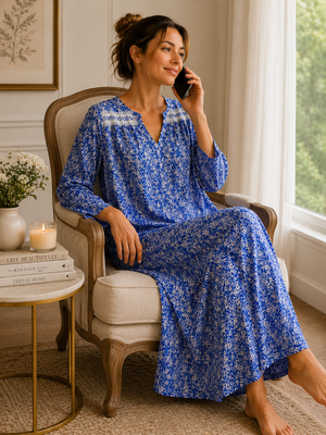 Azure Haven Cotton Nighty