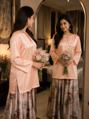 Noor Mahal Satin Lungi Set