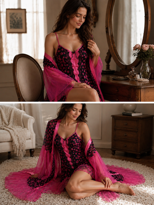 Rosabelle Noir Limited Edition Nightgown Set