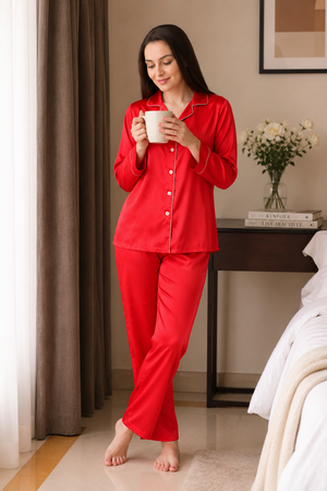 Red Affair Luxury Satin Sleep Set