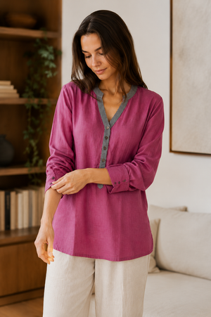 Willow Blush Linen Tunic
