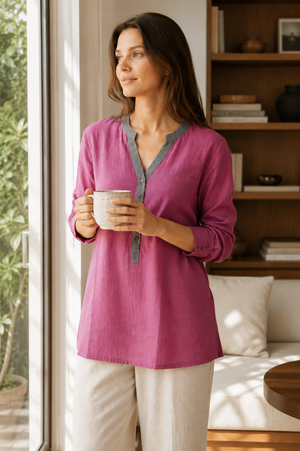 Willow Blush Linen Tunic