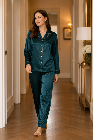 Seraphine Emerald Satin Lounge Set

Wrap yourself in effortless elegance - Private Lives