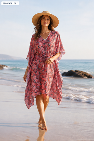 Coral Tide Kaftan
