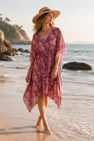 Coral Tide Kaftan