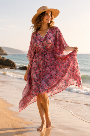 Coral Tide Kaftan