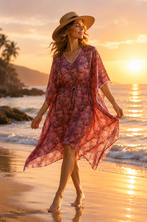 Coral Tide Kaftan