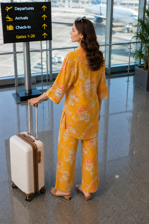 Mustard Spring Floral Co-ord Set