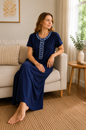 Blue Haven Cotton Lounging Nightie