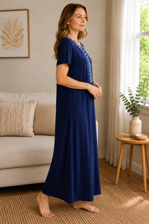 Blue Haven Cotton Lounging Nightie