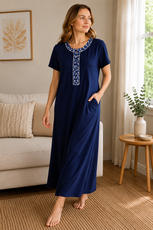 Blue Haven Cotton Lounging Nightie