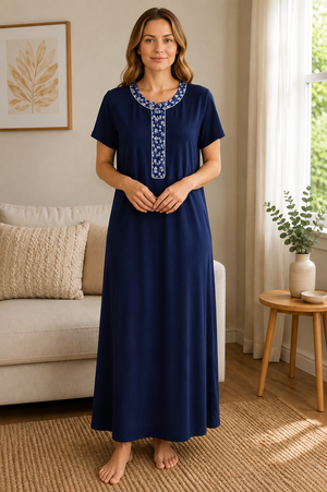 Blue Haven Cotton Lounging Nightie