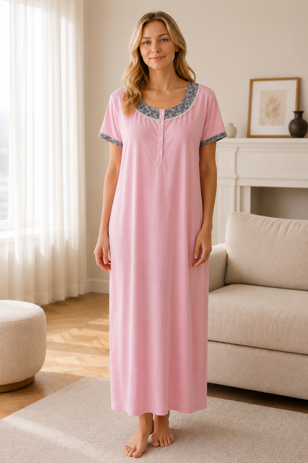 Pink Solace Cotton Lounging Nightie

Soft. Serene. Simply You.