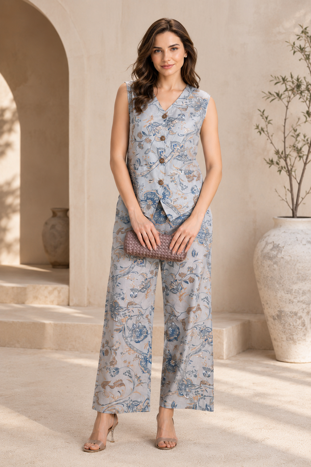Coastal Elegance Cotton Co-ord Set