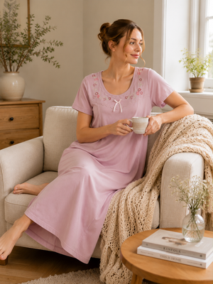 Rosé Whisper Lounge Nightie
