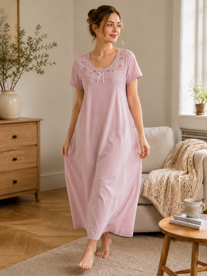 Rosé Whisper Lounge Nightie