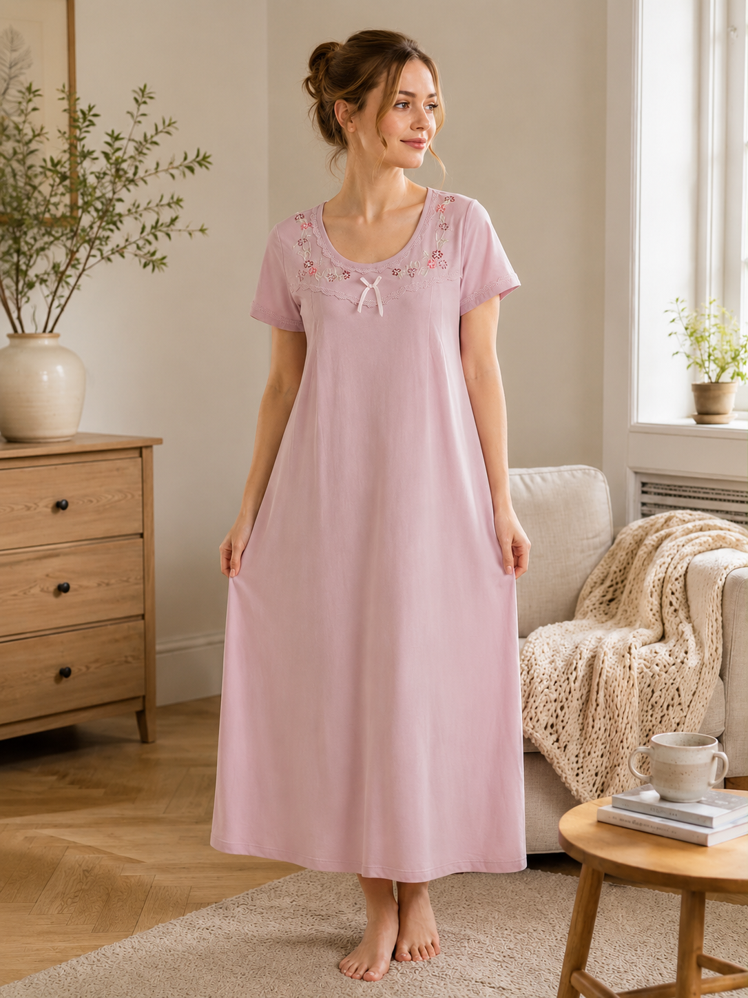 Rosé Whisper Lounge Nightie