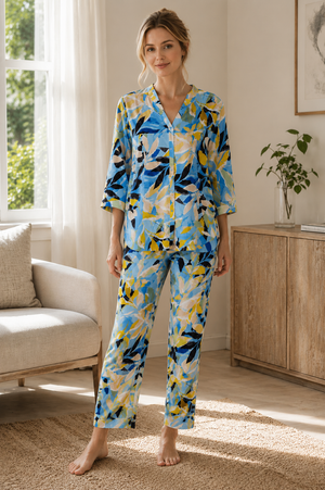 Blue Symphony Pajama Set