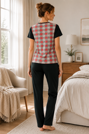 Noir Plaid Luxe Lounge Set