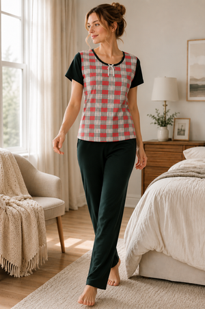 Noir Plaid Luxe Lounge Set