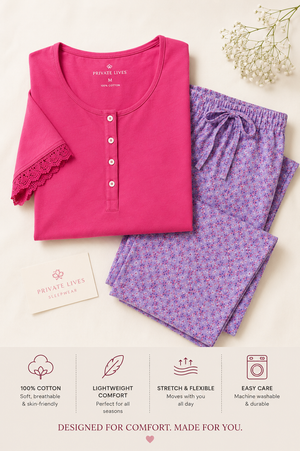 Retreat Collection | Wildflower Cotton Pajama Set