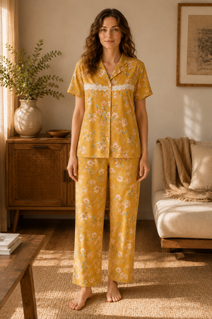 Golden Bloom Lounge Set