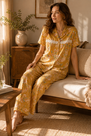 Golden Bloom Lounge Set