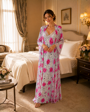 Atelier Fleur Lounge Night Gown Set - Private Lives