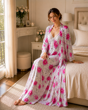 Atelier Fleur Lounge Night Gown Set - Private Lives
