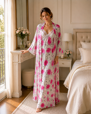Atelier Fleur Lounge Night Gown Set - Private Lives