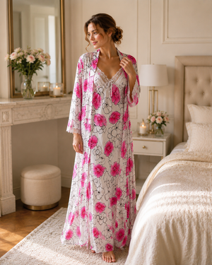 Atelier Fleur Lounge Night Gown Set - Private Lives