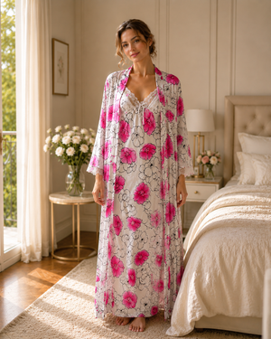 Atelier Fleur Lounge Night Gown Set - Private Lives