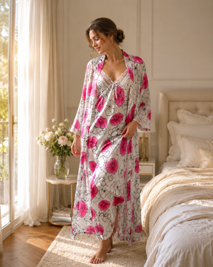 Atelier Fleur Lounge Night Gown Set - Private Lives